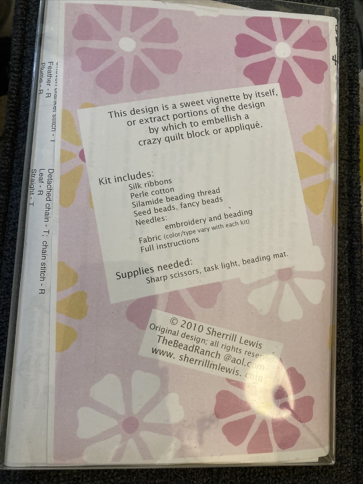 Mid-Summer Garden Dance Silk Ribbon Embroidery Kit~Sherrill Lewis/The Bead Ranch 3