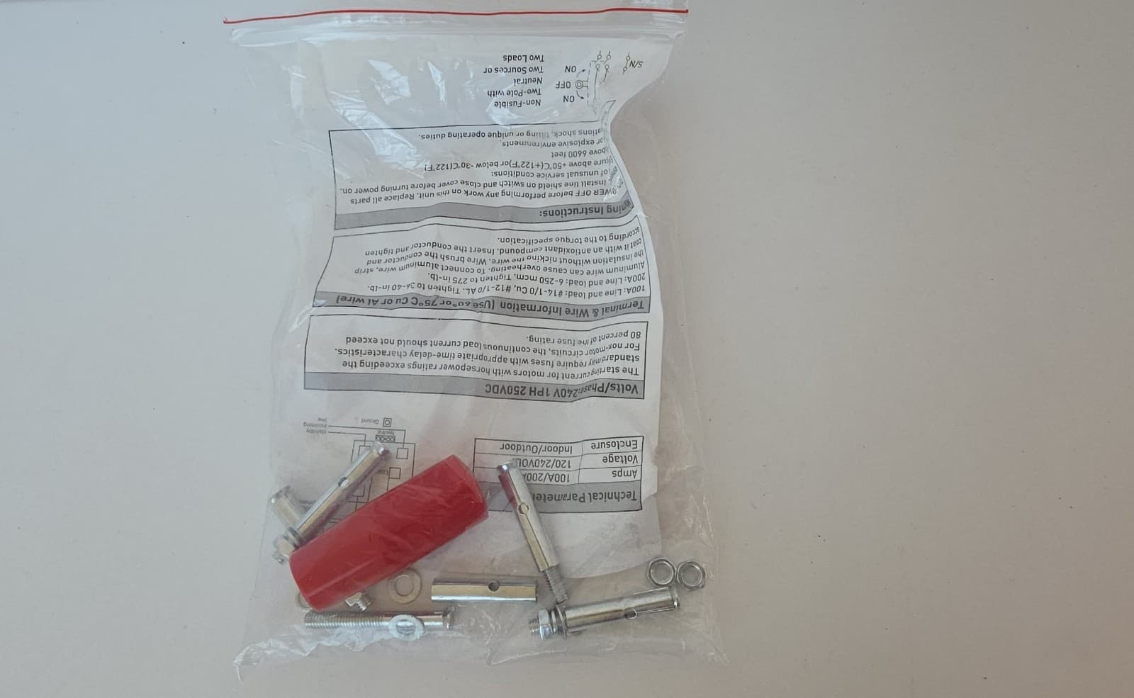 200A Manual Generator Transfer Switch 48000W General Double-Throw Safety Switch 5