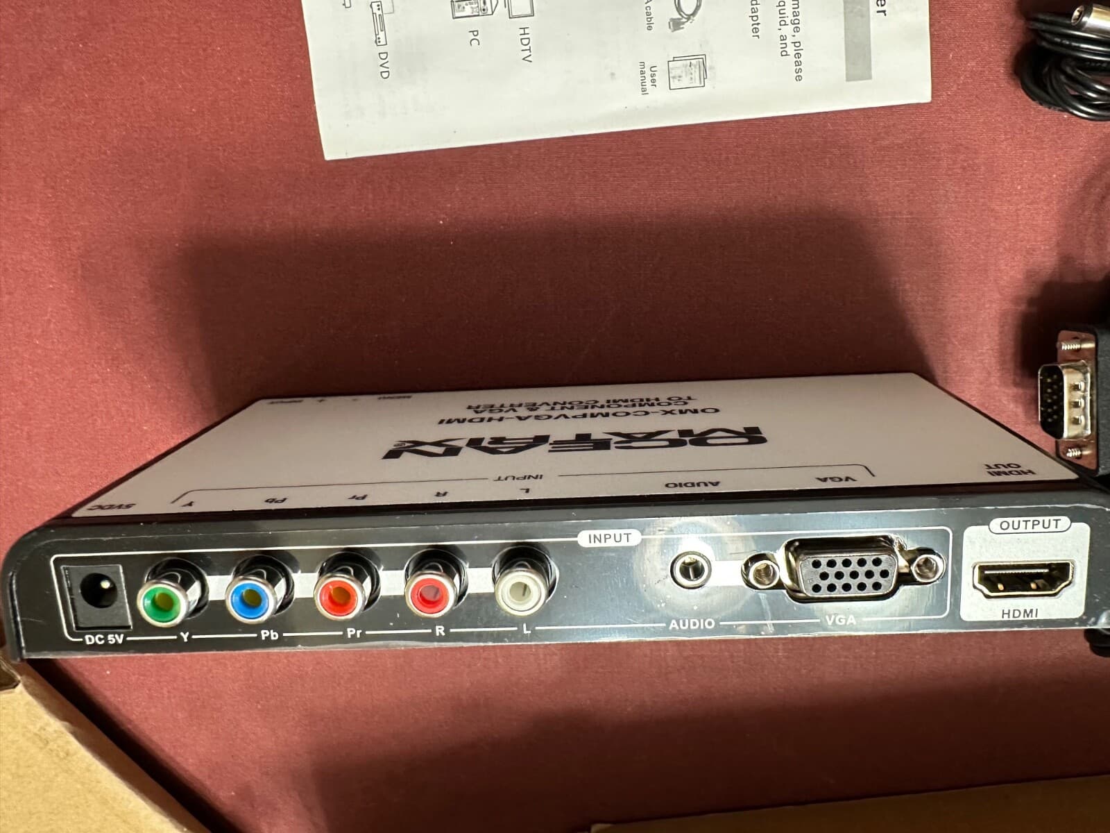 OCEAN MATRIX OMX-COMPVGA-HDMI COMPONENT & VGA TO HDMI CONVERTER 2