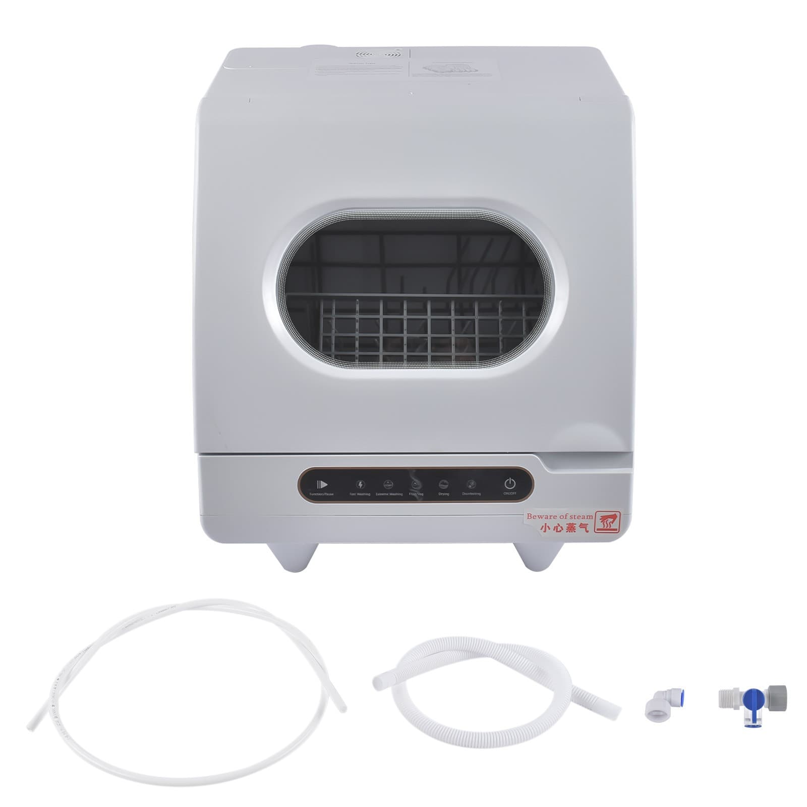 Portable Mini Countertop Dishwasher, 5 Programs with 5L Water Tank, 360° Spray 3