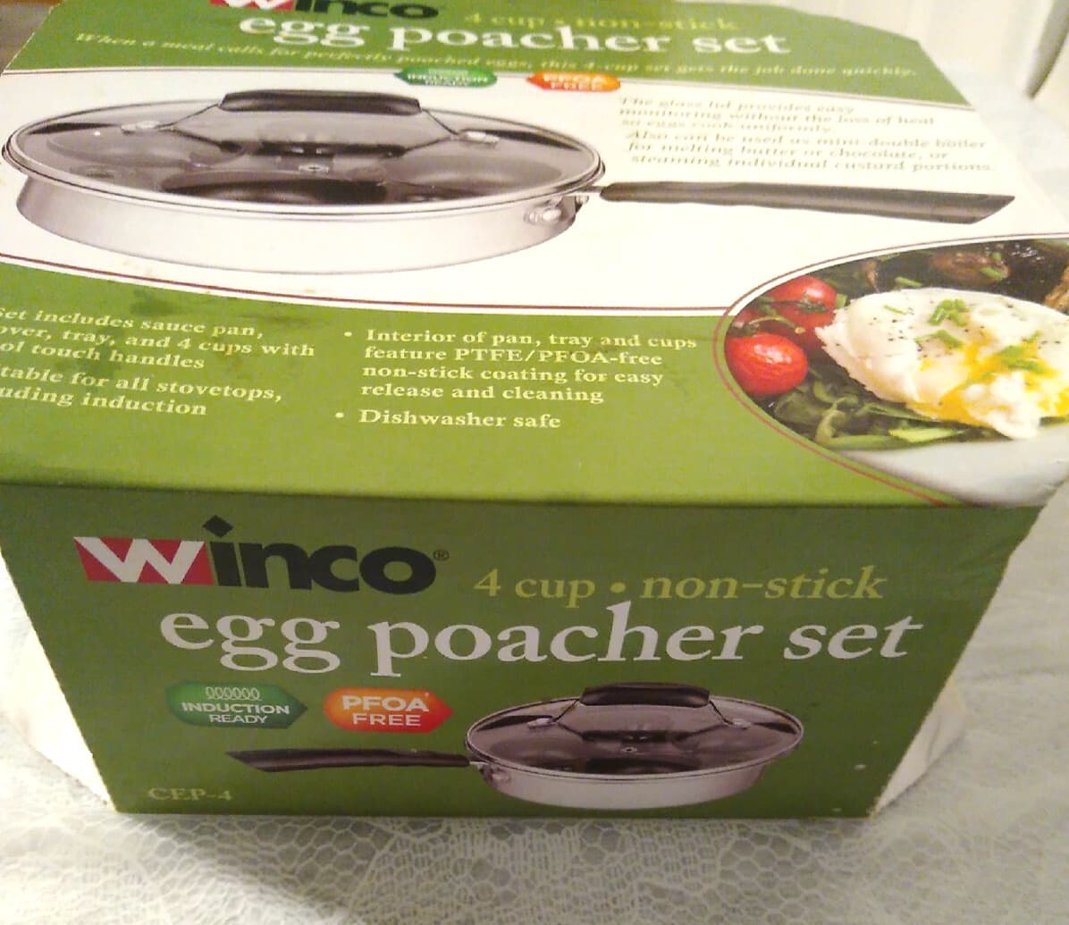  New Winco 4 Cup Non Stick Egg Poacher 6