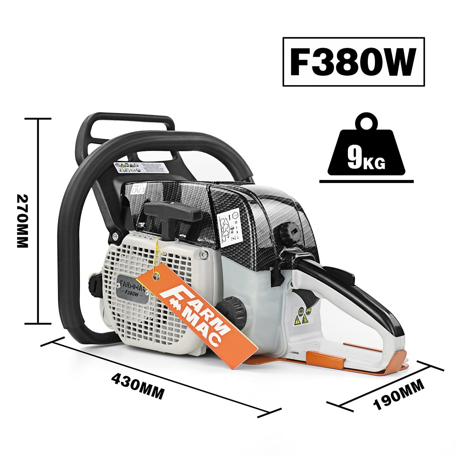 72cc Gas Chainsaw Power Head Compatible with MS381 MS380 038 without Bar Chain 6