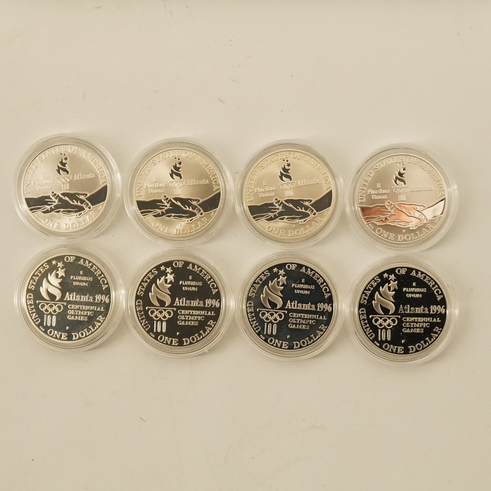 1996 U.S. Olympic Coins of Atlanta Centennial Games 8 Proof Coin Set w Bonus Set 3