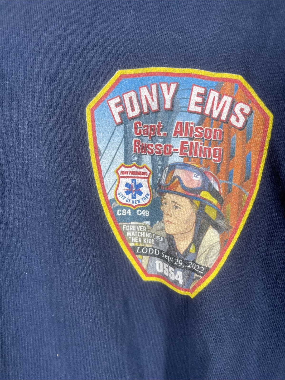FDNY EMS Long Sleeve T Shirt XL Memorial 3