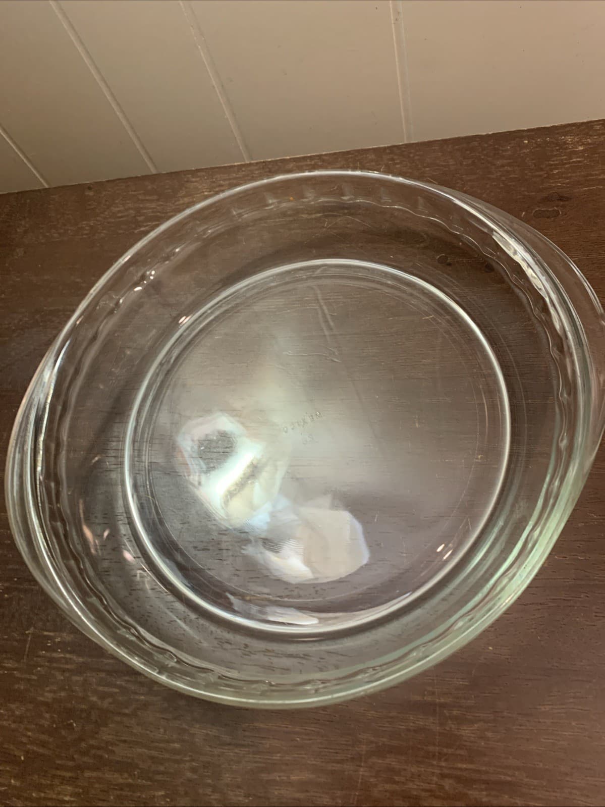 Baking Dishes Clear Glass Pie Pan Mexico 11"x2" 2