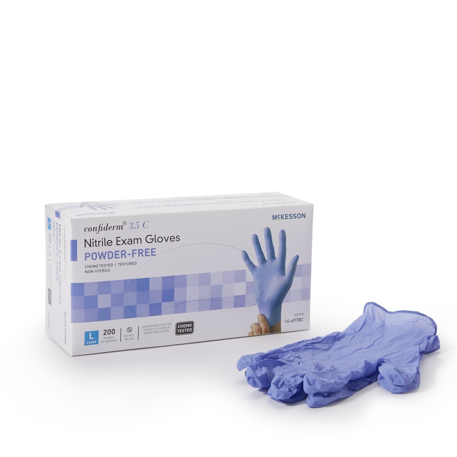 McKesson Confiderm Nitrile Exam Glove -  200 per Box