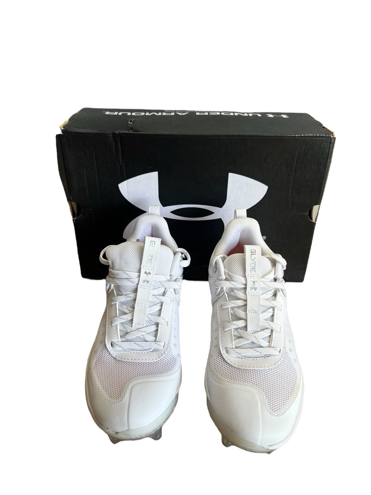 Under Armour Women's Glyde MT TPU Softball Cleat Shoe 3024329-101 White Size 6 2