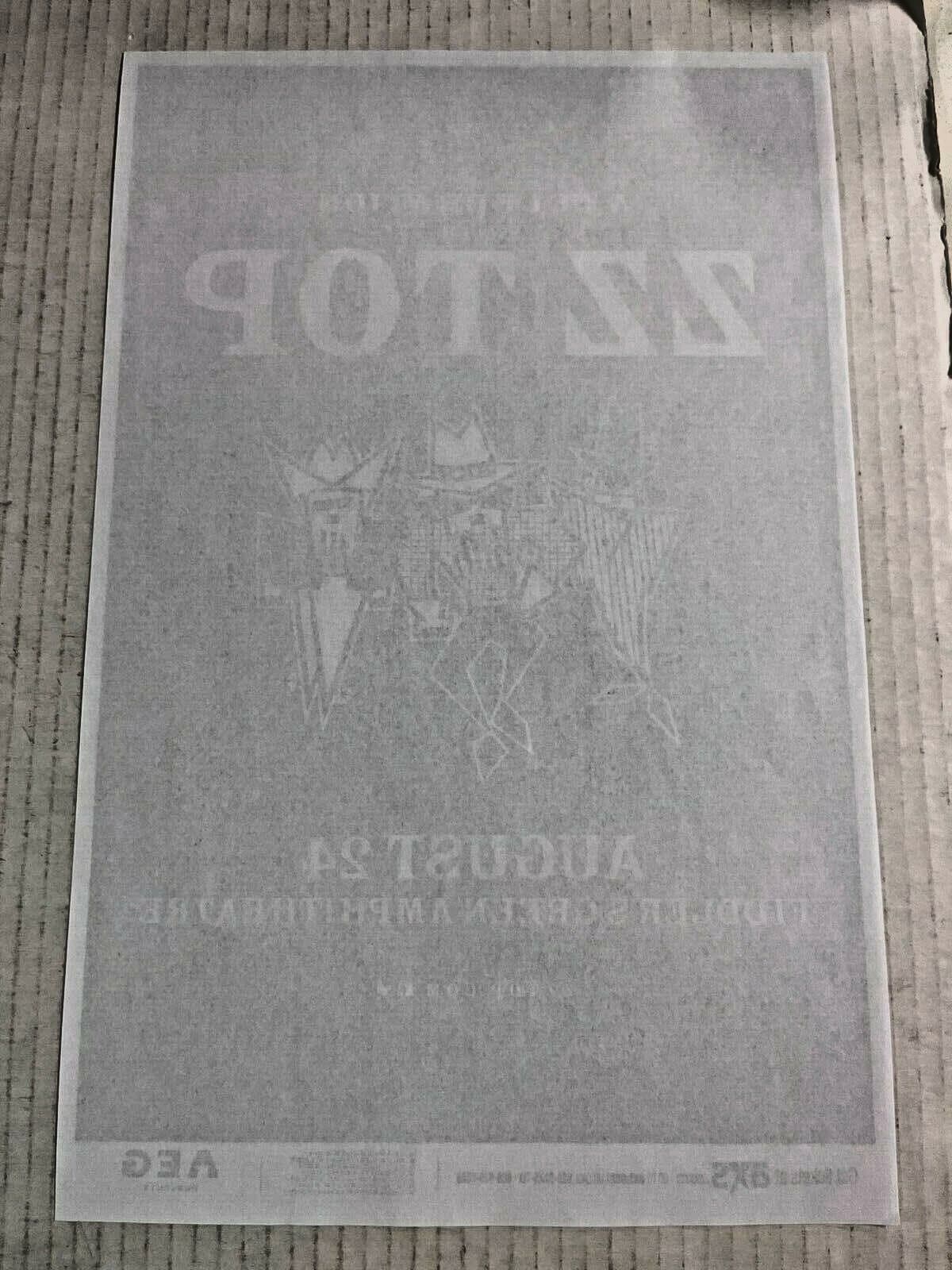 ZZ TOP Fiddler's Green Amphitheatre Denver 2021 Flyer AEG axs DUSTY HILL 2