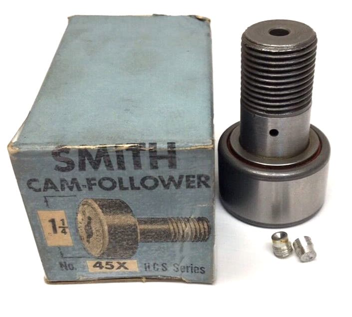 Smith HCS-45X Cam Follower 1-1/4" OD 3/4" Width 3/4" Stud 1-1/4" Stud Length
