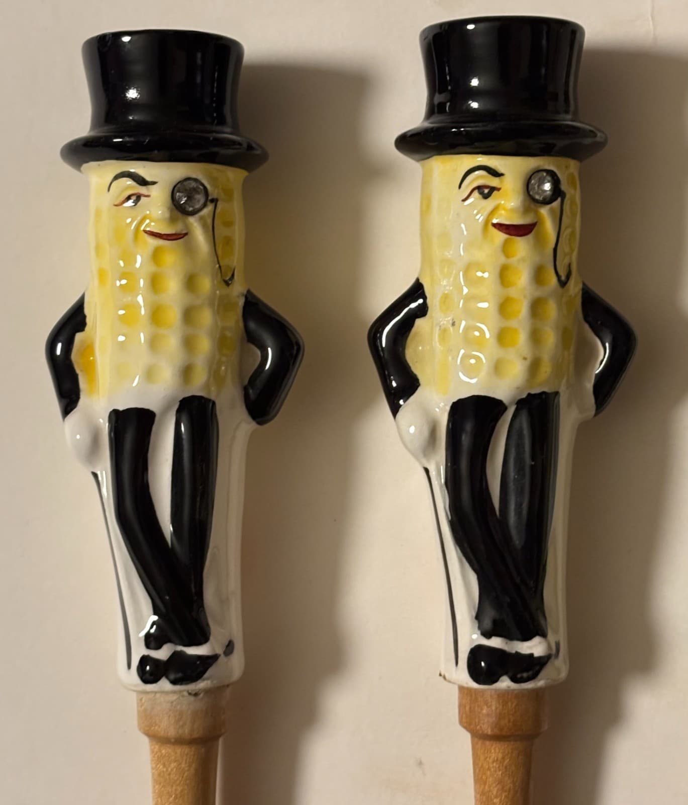 PLANTERS MR. PEANUT SALAD FORK AND SPOON MADE BY LEFTON JAPAN - MINT 2