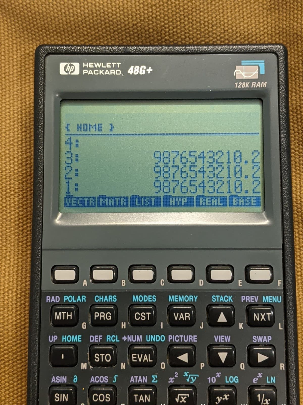 HP 48G+ Graphing Scientific Calculator Gray 128K RAM Excellent! 2