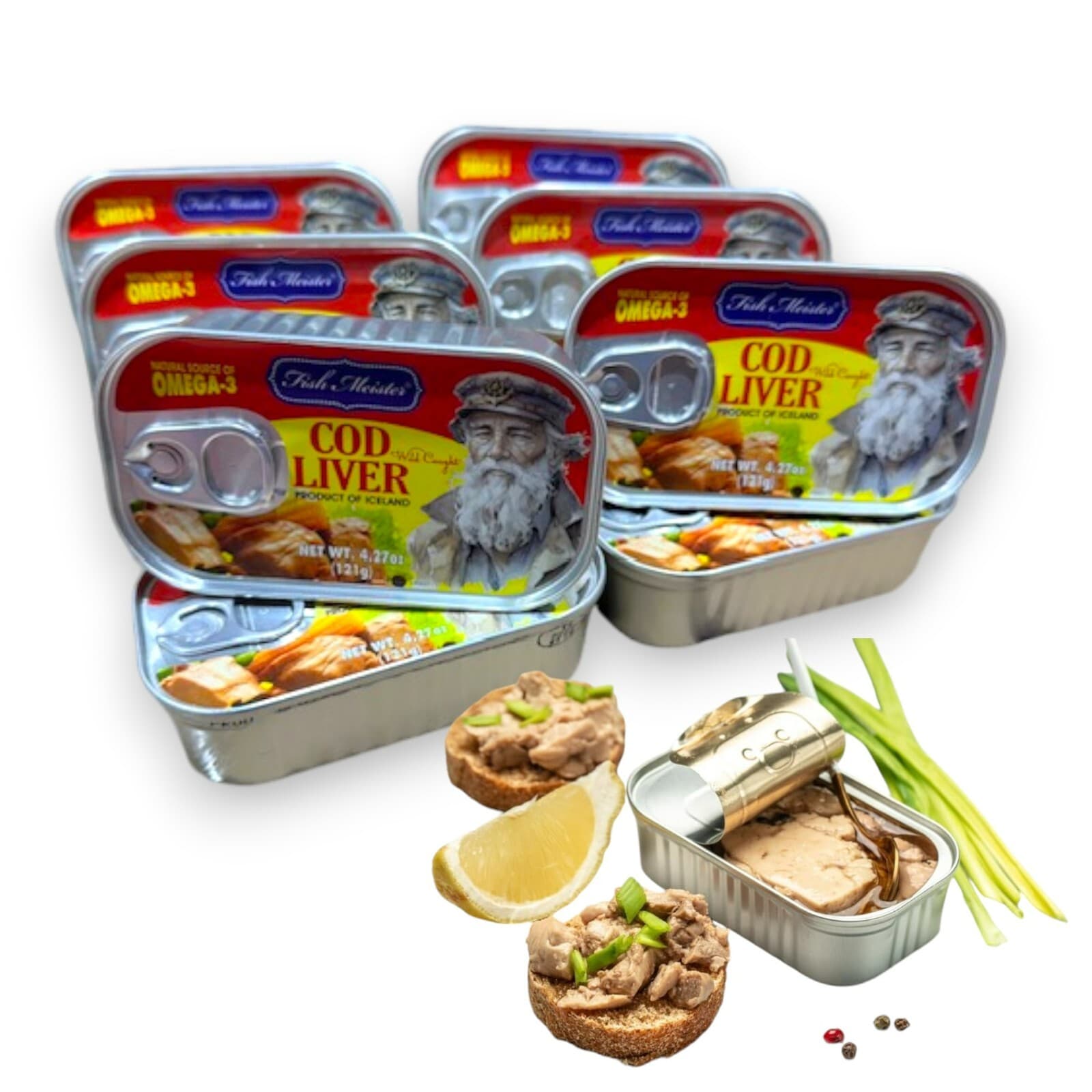 Fish Meister COD LIVER Canned in Oil - Wild Caught Cod Liver with Omega-3 Fatty 2