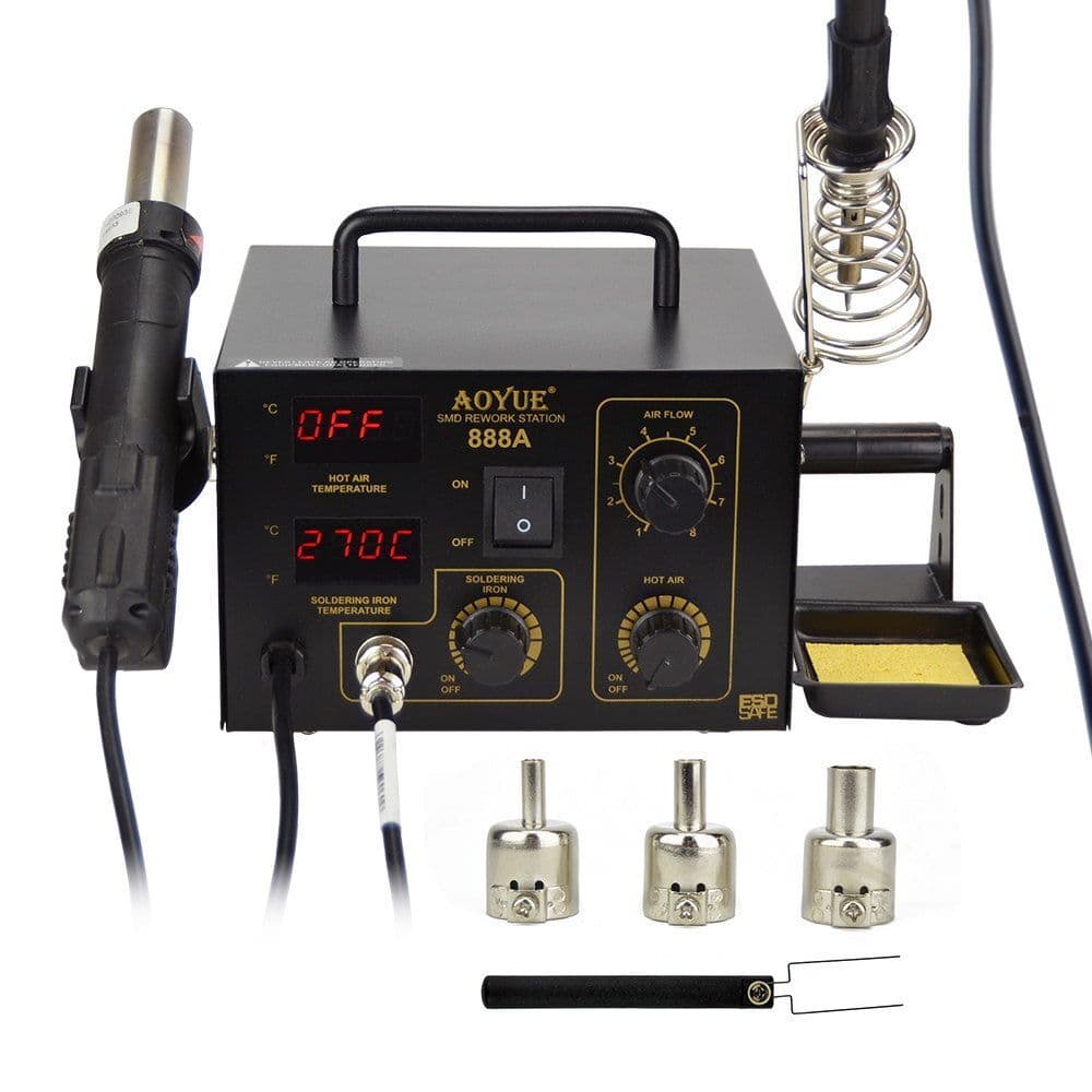 Aoyue 888A 2 in 1 Digital Hot Air Rework and Soldering Station 4