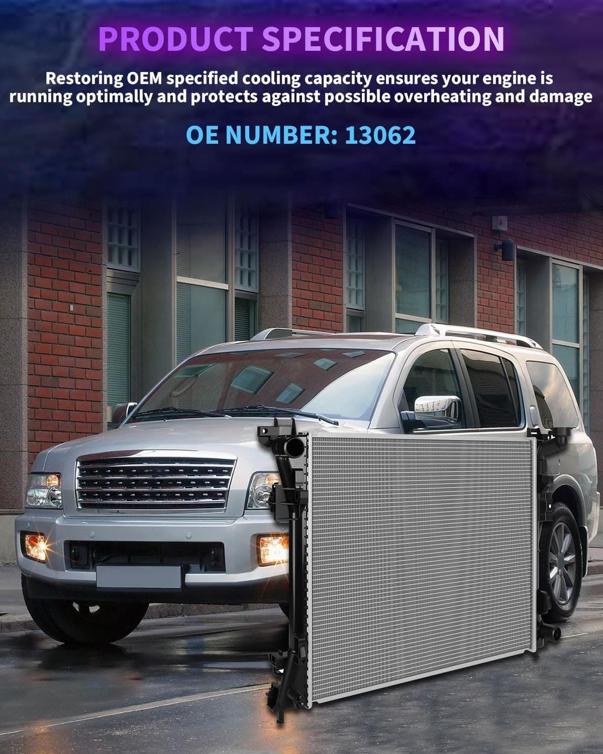 Aluminum Radiator for Chrysler for Town & Country 2008-2016 for Dodge for Grand 4