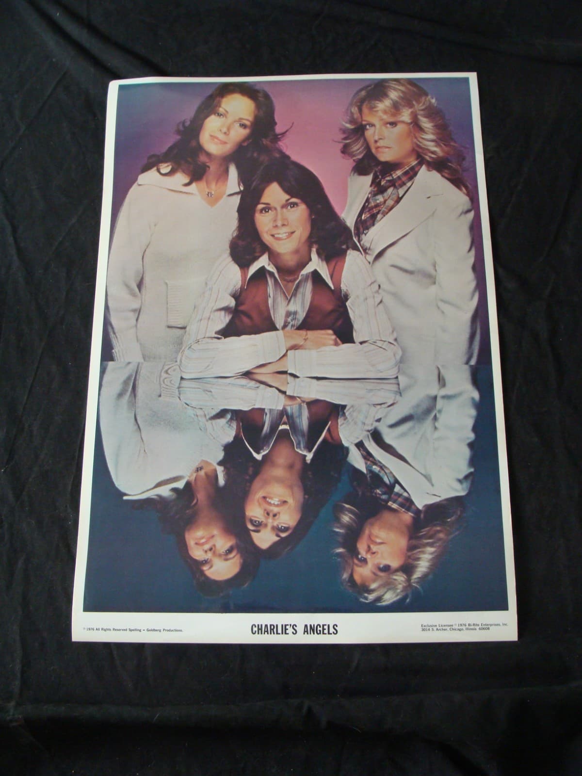 CHARLIES ANGELS poster FARRAH FAWCETT original 1976 23x35 commercially produced 3