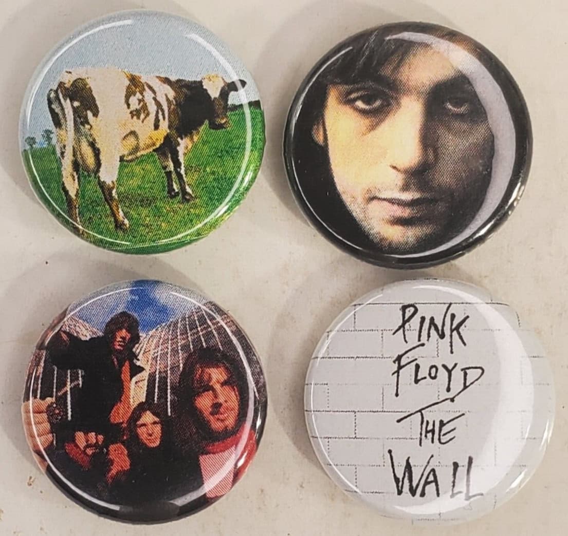 Pink Floyd Lot Of 4 Various One Inch Pinback Buttons