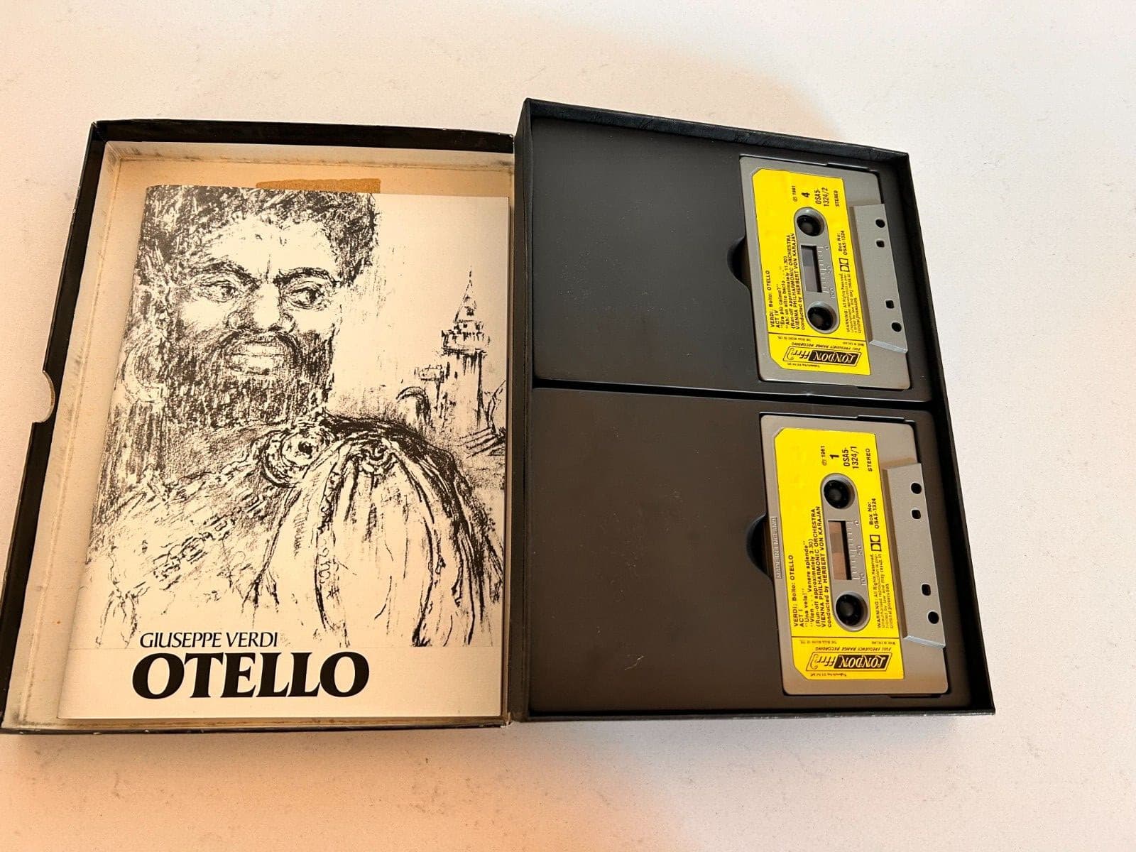 Verdi Otello Del Monaco Tebaldi Protti Vienna Philharmonic Karajan 2 Cassettes 4