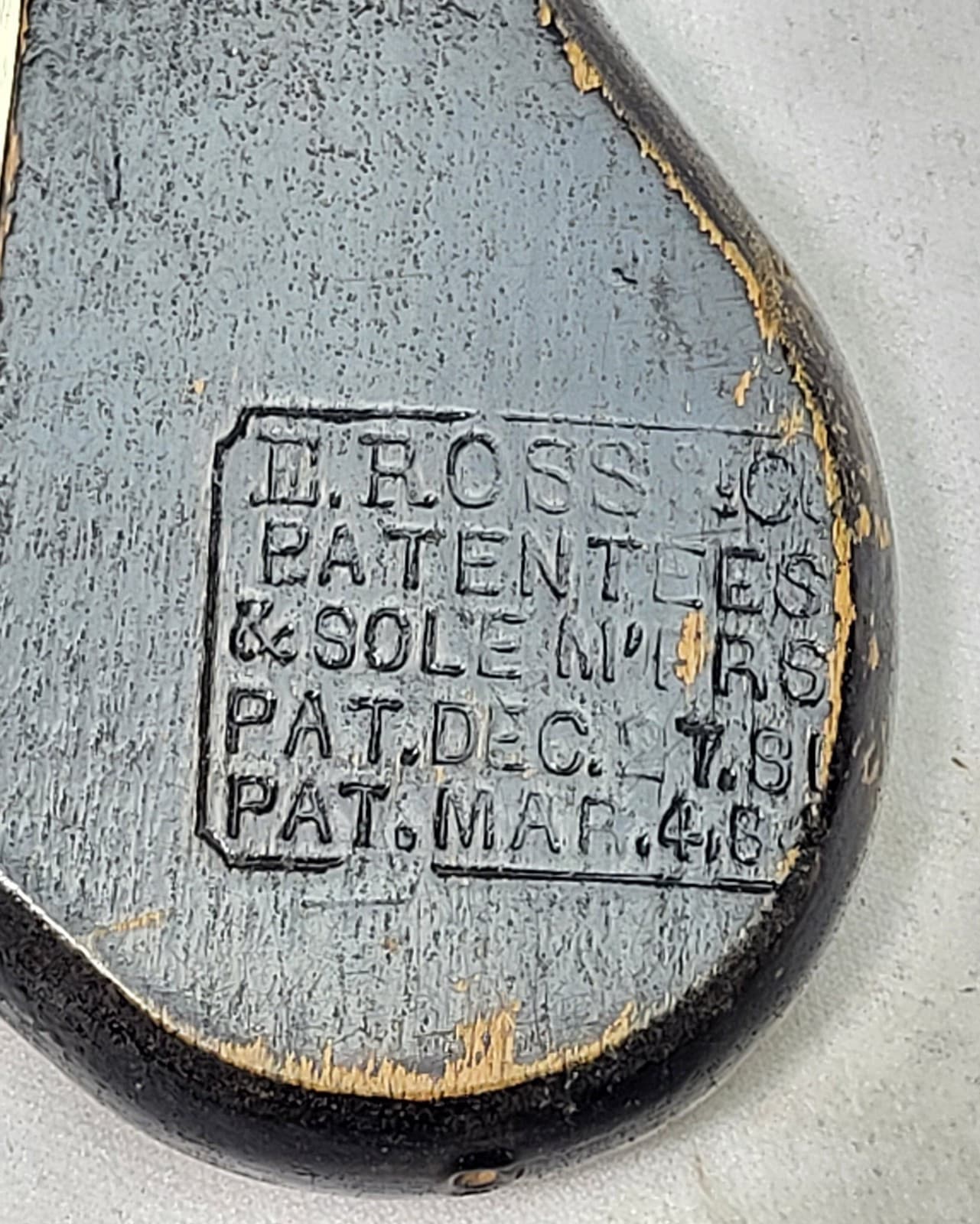 Antique Wood Shuttle Punch Sliding Needle Weaving Rug Hooking Tool pat1800s /S6 2