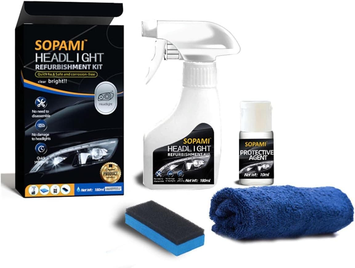 Automotive Headlight Restoration Kit Oxidized and Yellowed Automotive -FREE SHIP