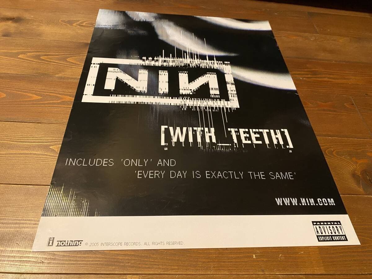 NIN NINE INCH NAILS WITH TEETH Promotional poster 17 x 24 inch Japan 4