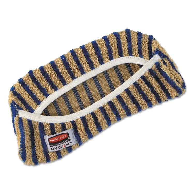 12 Rubbermaid HYGEN Q881 Flexi-Frame 11" Yellow Microfiber Scrubbing Wet Mop Pad