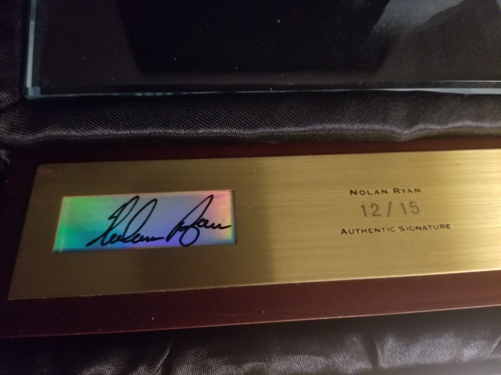 Nolan Ryan Auto #12/15- 2003 Absolute Memorabilia Etched Glass Plaque *ASTROS 2