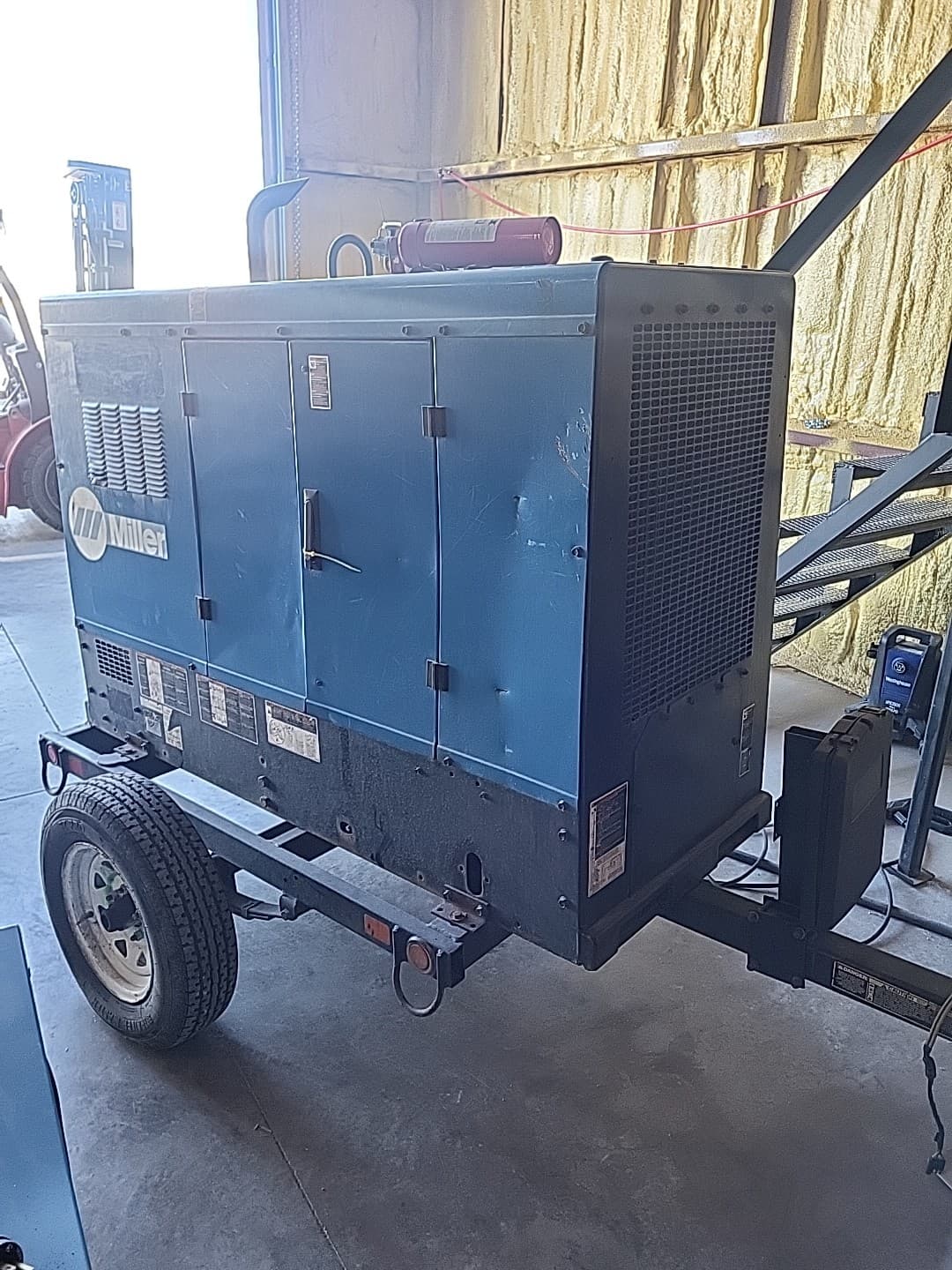 2018 Miller Big Blue 500 Pro With Trailer Kubota V2403 Diesel Engine 5522 Hours 5