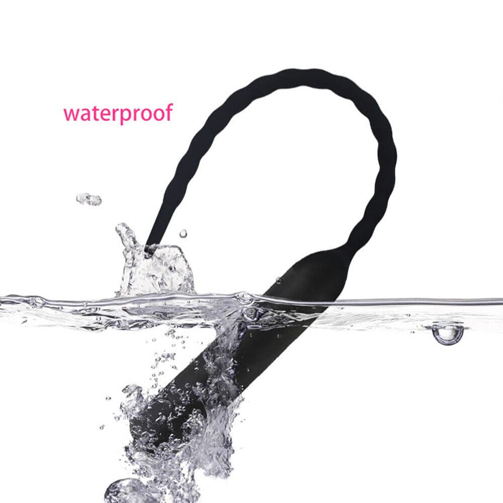 Male Vibrating Penis Plug Electrical Urethral Sounds Silicone Prostate Massage 6