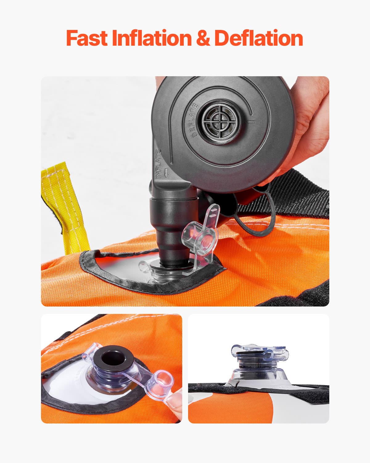 VEVOR Towable Tube for Boating 1-4 Riders Boating Tubes Towable Water Sport 4