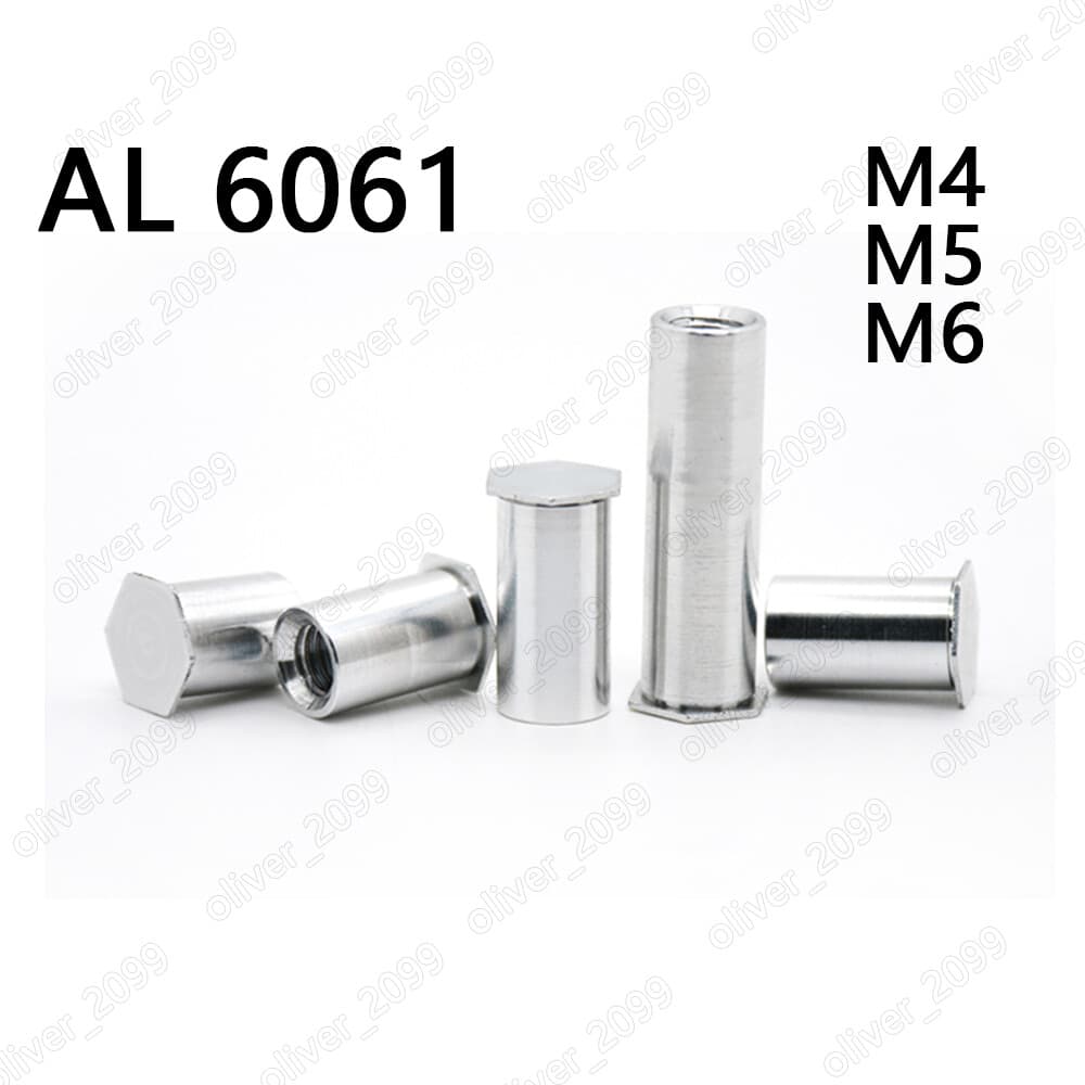 Aluminum 6061 Blind Hole Rivets Column Nuts Hex Head M4 M5 M6