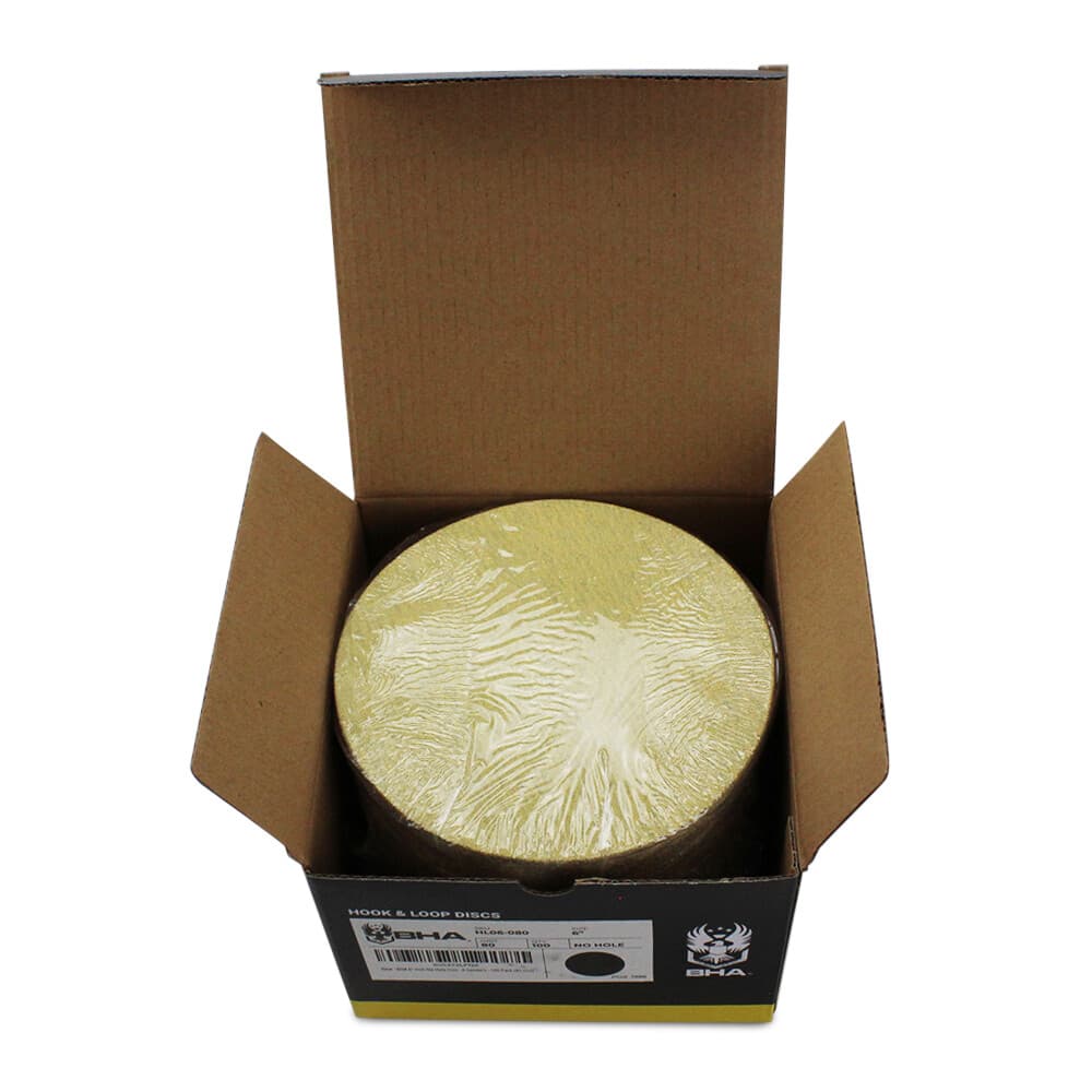 100 Pack - 6" Inch 220 Grit No Hole Hook & Loop Sanding Discs Orbital DA Disks 4