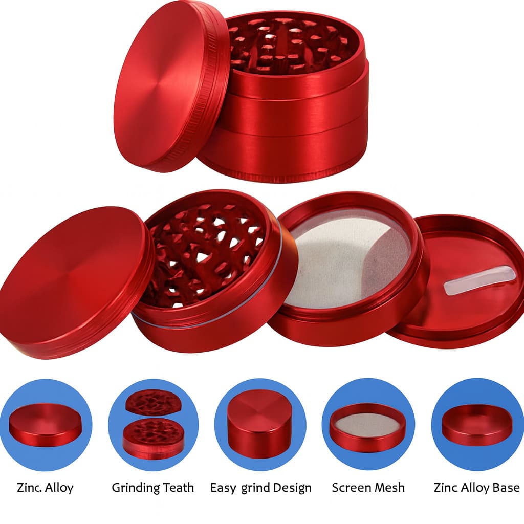 Trump 45 47 Red Herb Grinder – Modern Design, Multi-Chamber, Perfect for Foodies 2