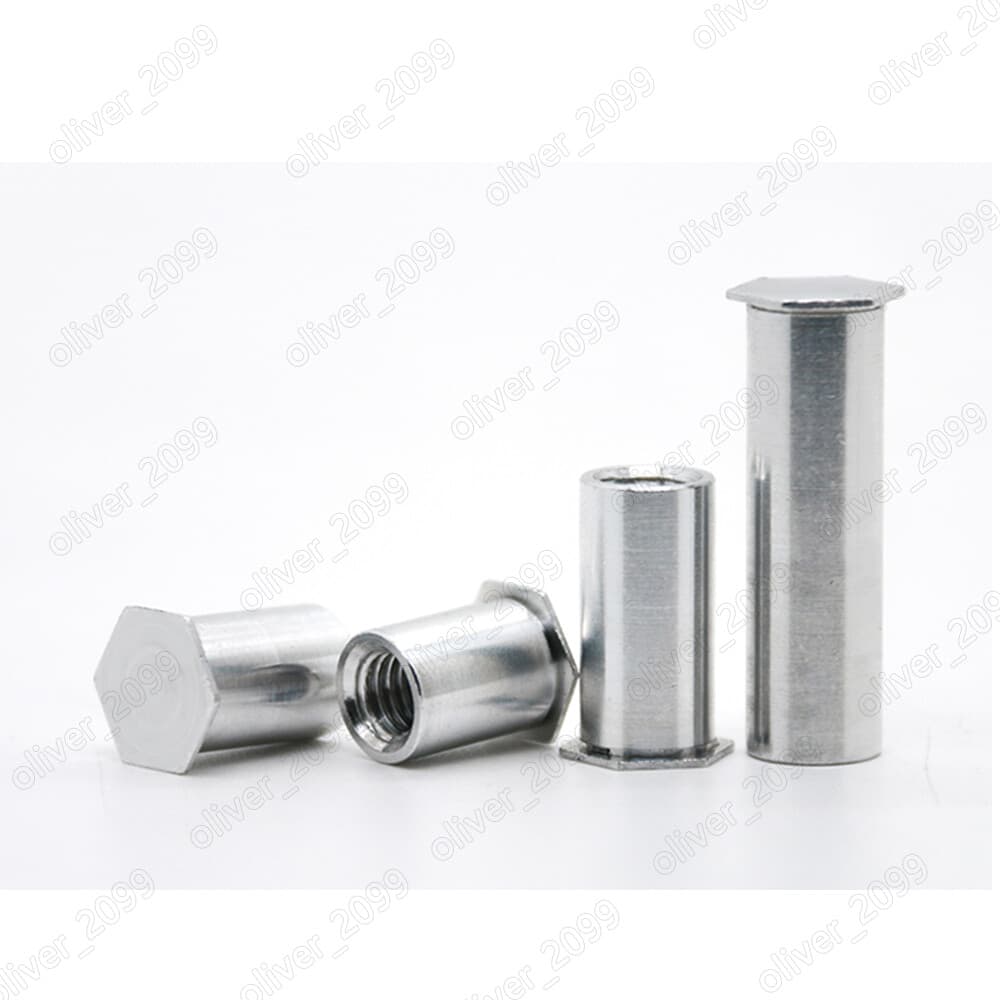 Aluminum 6061 Blind Hole Rivets Column Nuts Hex Head M4 M5 M6 3