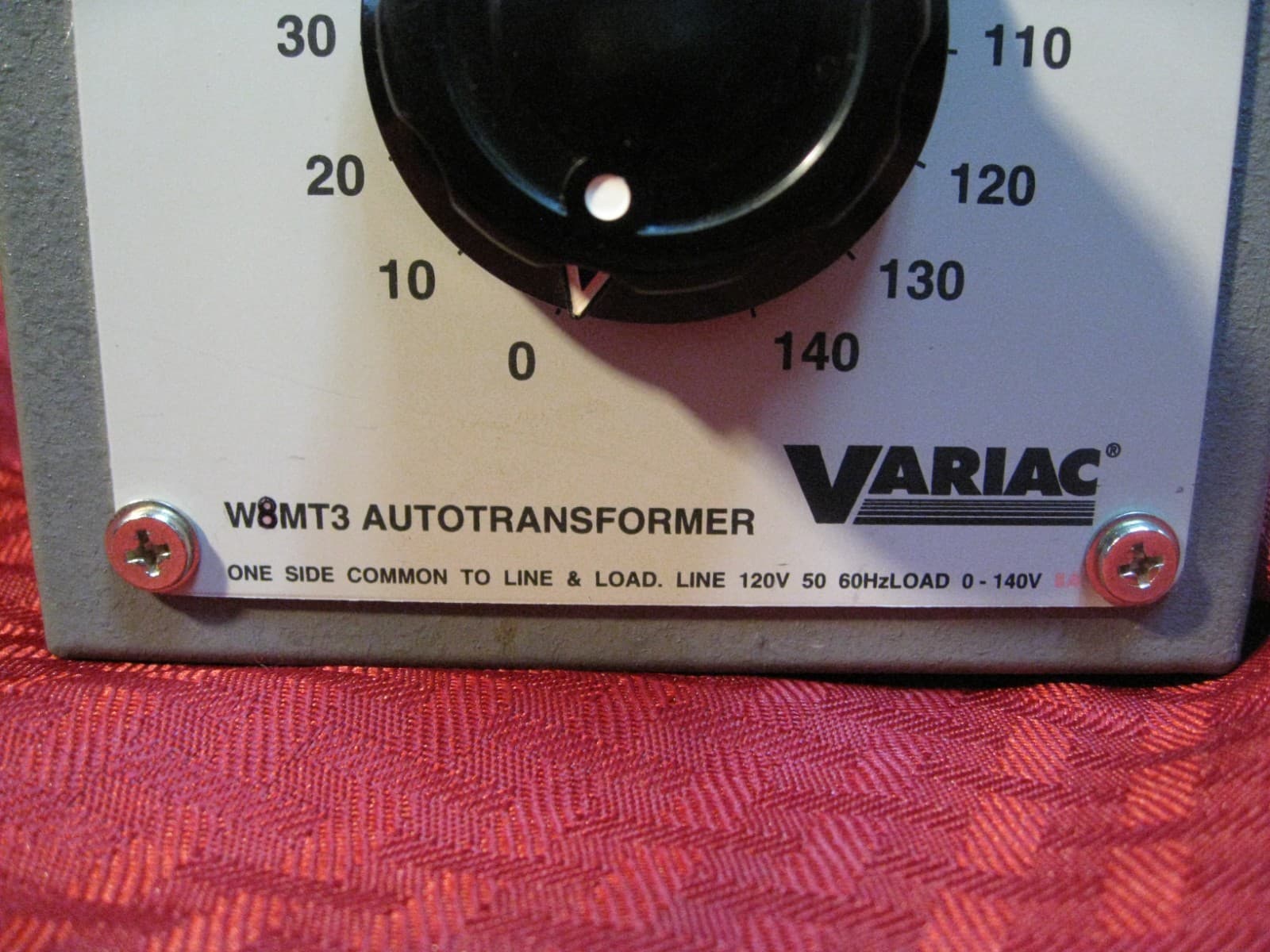 General Radio Variac W8MT3 Autotransformer Load 0-140V 10A grounded bench supply 4