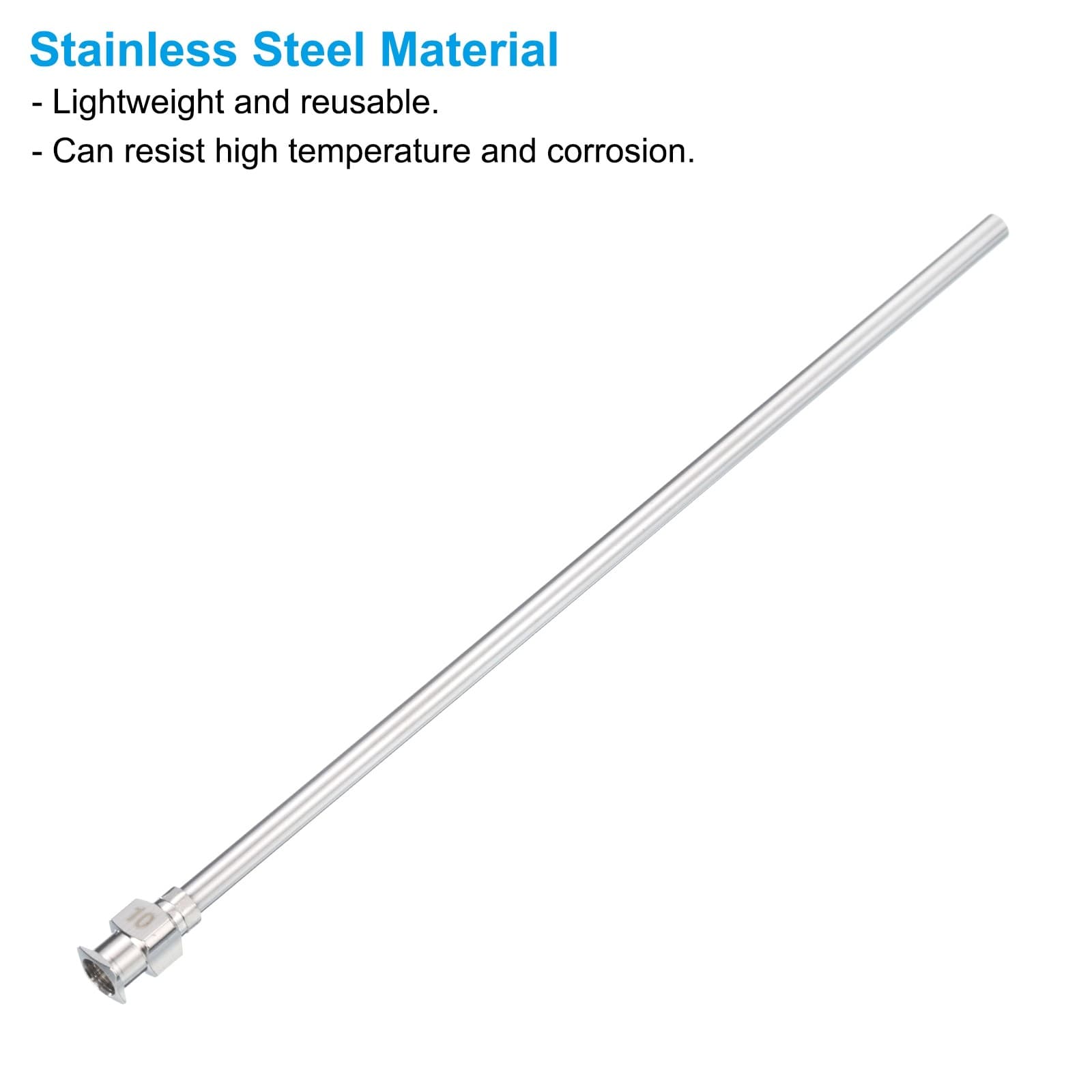 10Pcs 10Gax5" Blunt Dispensing Needle Tips Stainless Steel Silver 3