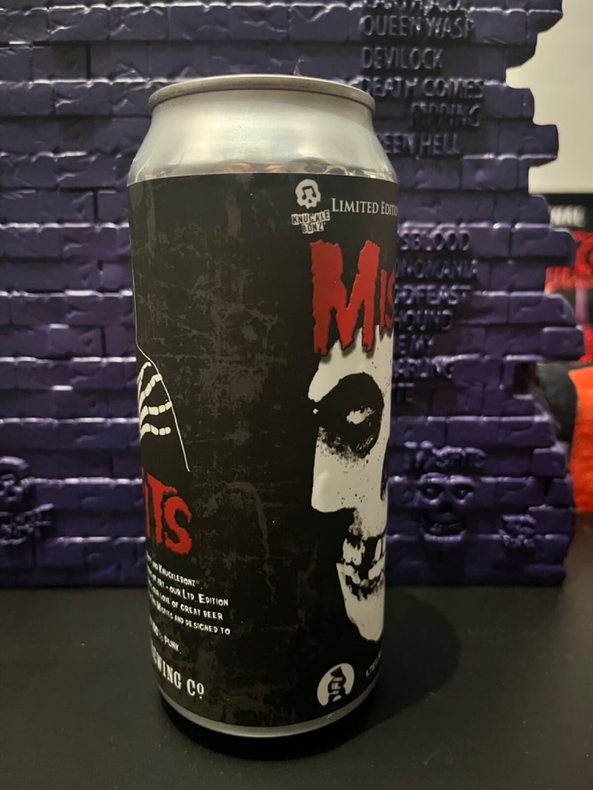 EMPTY Misfits Fiend Lager Can Limited Edition Knuckle Bonz Calicraft 2