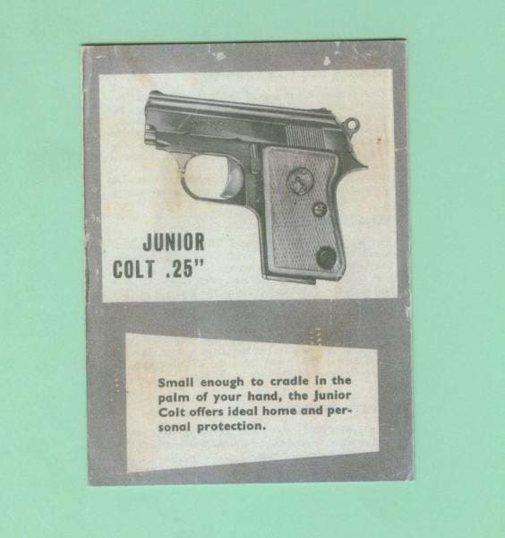 Colt Model Junior 25 ACP Owners Manual Reproduction