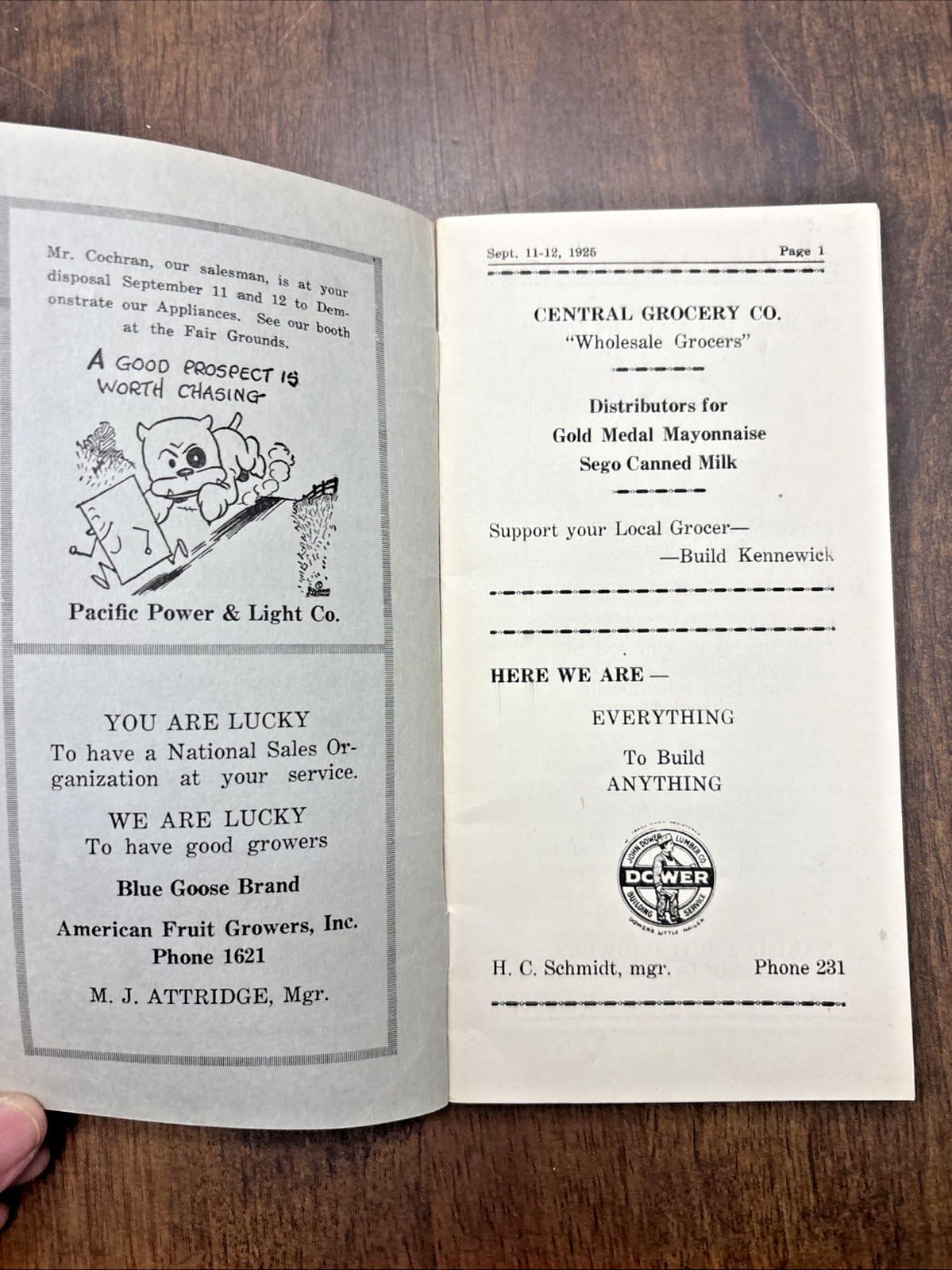 1925 Premium List Kennewick Fair Washington Advertisements Livestock Food 34 Pgs 3