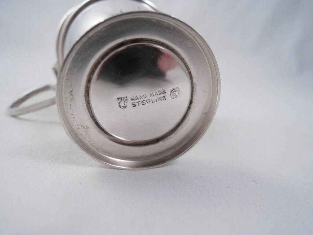 CARL POUL PETERSEN STERLING MODERNIST MUSTARD POT RARE FORM 5