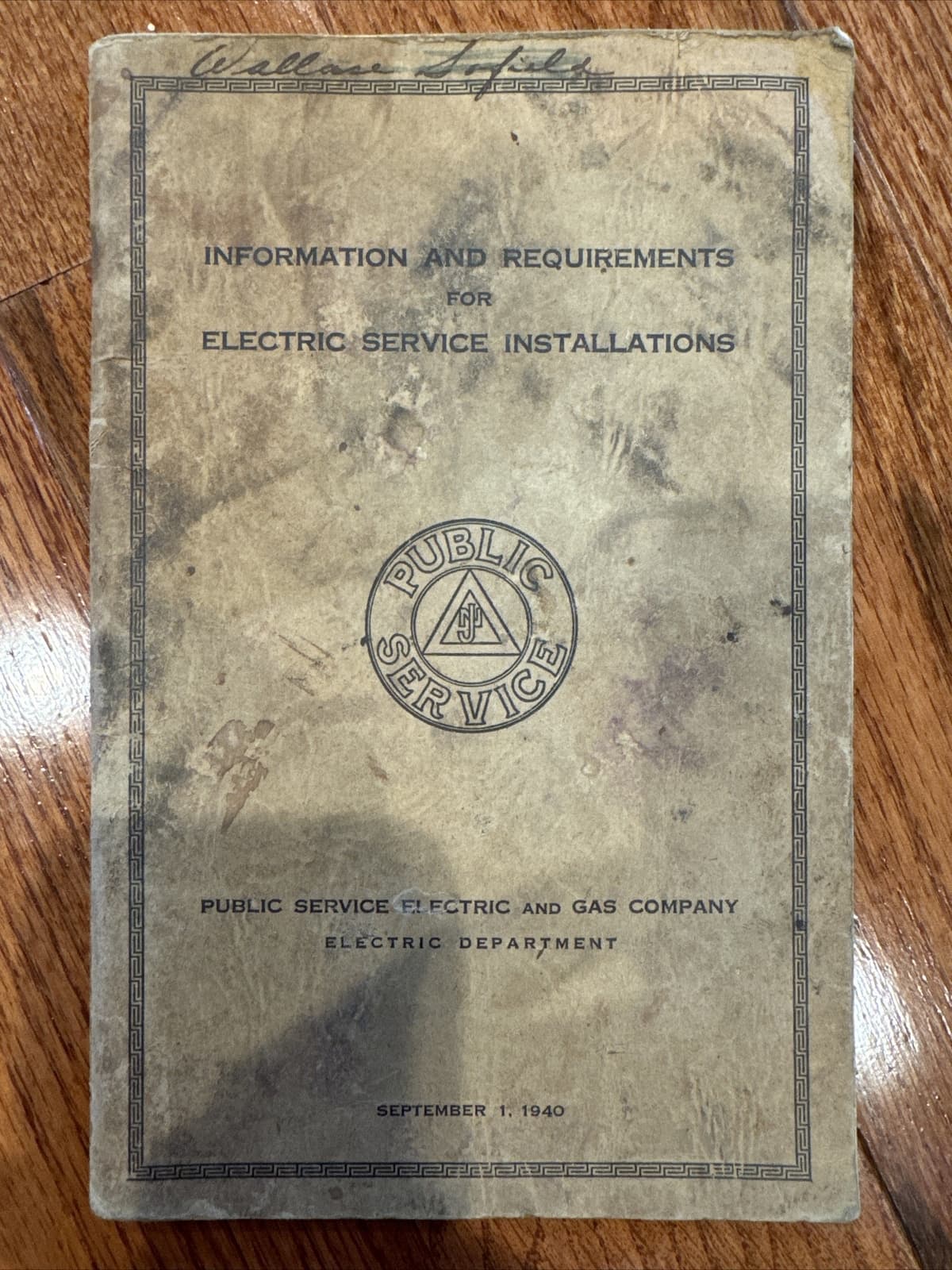 Vintage 1940 New Jersey NJ Public Service Booklet - Electric Ephemera