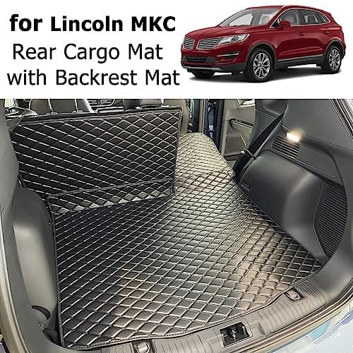 for 2015-2019 Lincoln MKC Trunk Mat and Rear Backrest Mat Cargo Liners All  3