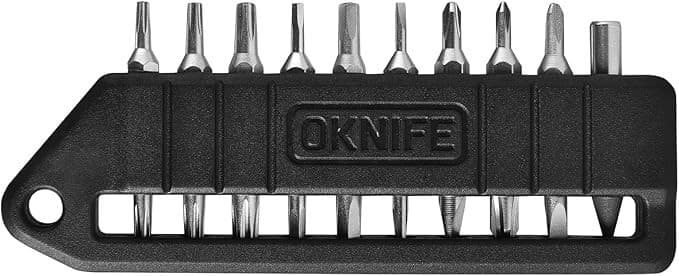 OKNIFE MBS1 4mm Hex Bit Screwdriver Set 9 PCS Durable S2 Tool Steel Double-Ended 5