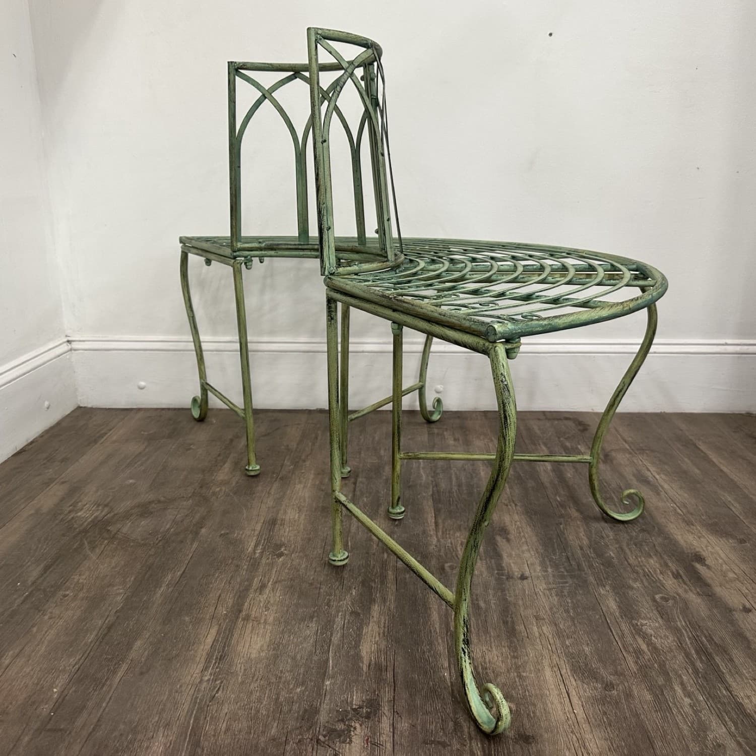 Victorain Half Round Tree Surround Garden Bench 5