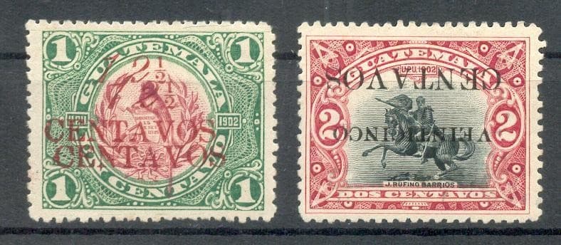 GUATEMALA 1916 147DD,150K * VARIETIES (A2998
