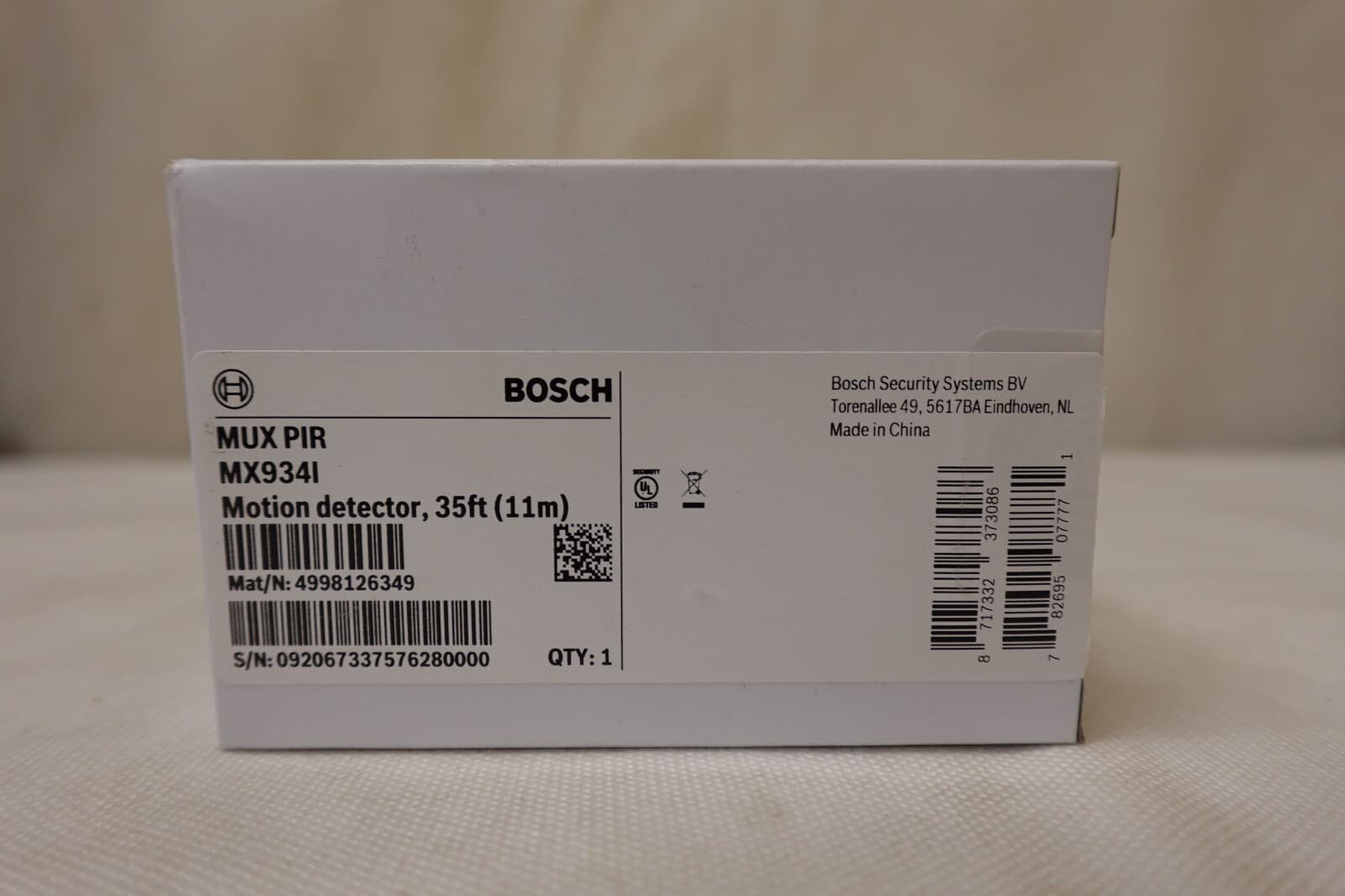 Bosch MUX PIR MX934I Motion Detector - Factory Sealed NOS