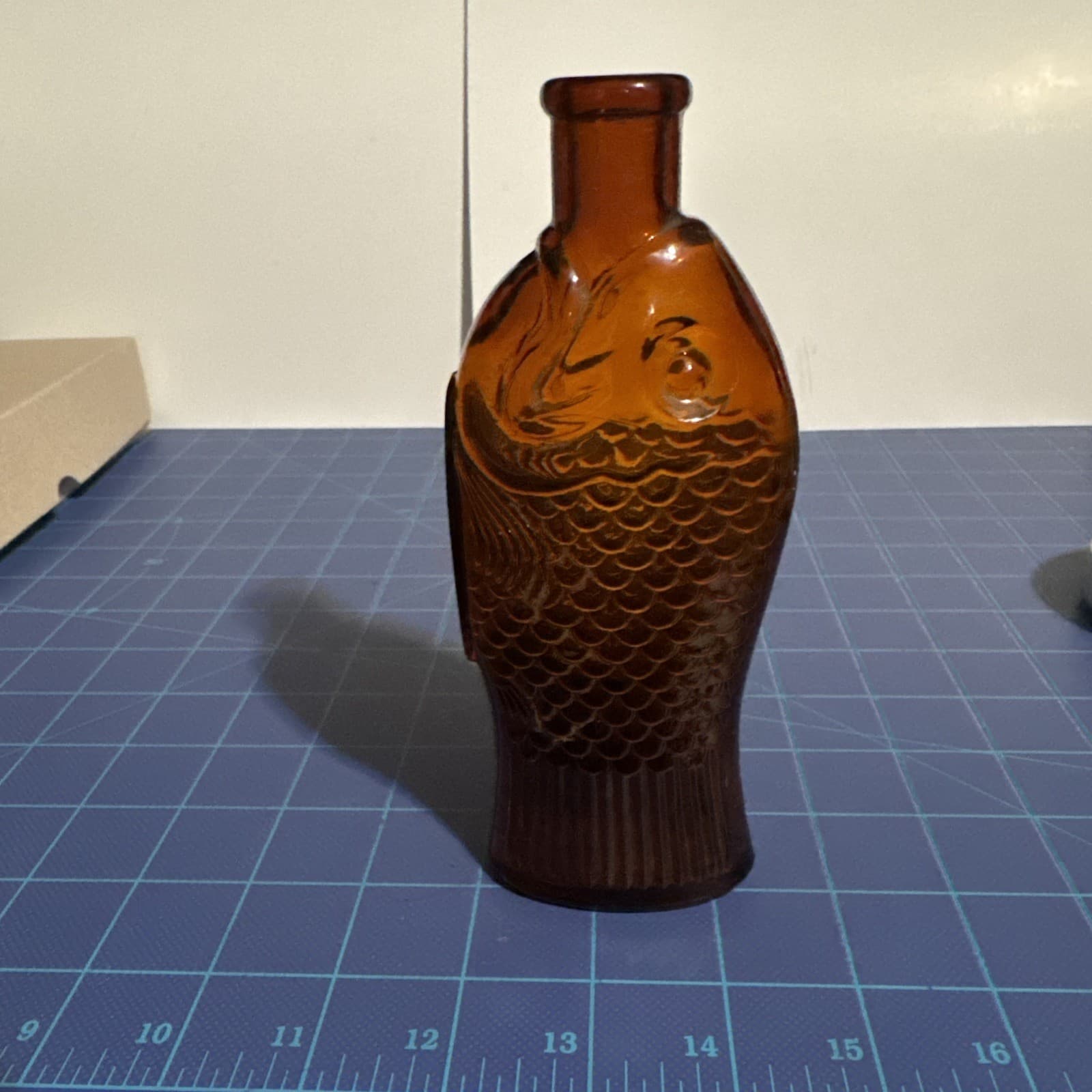 Vintage 6.25” Dr Fisch’s Cod Liver Oil Amber Bottle, 1920s, Clean