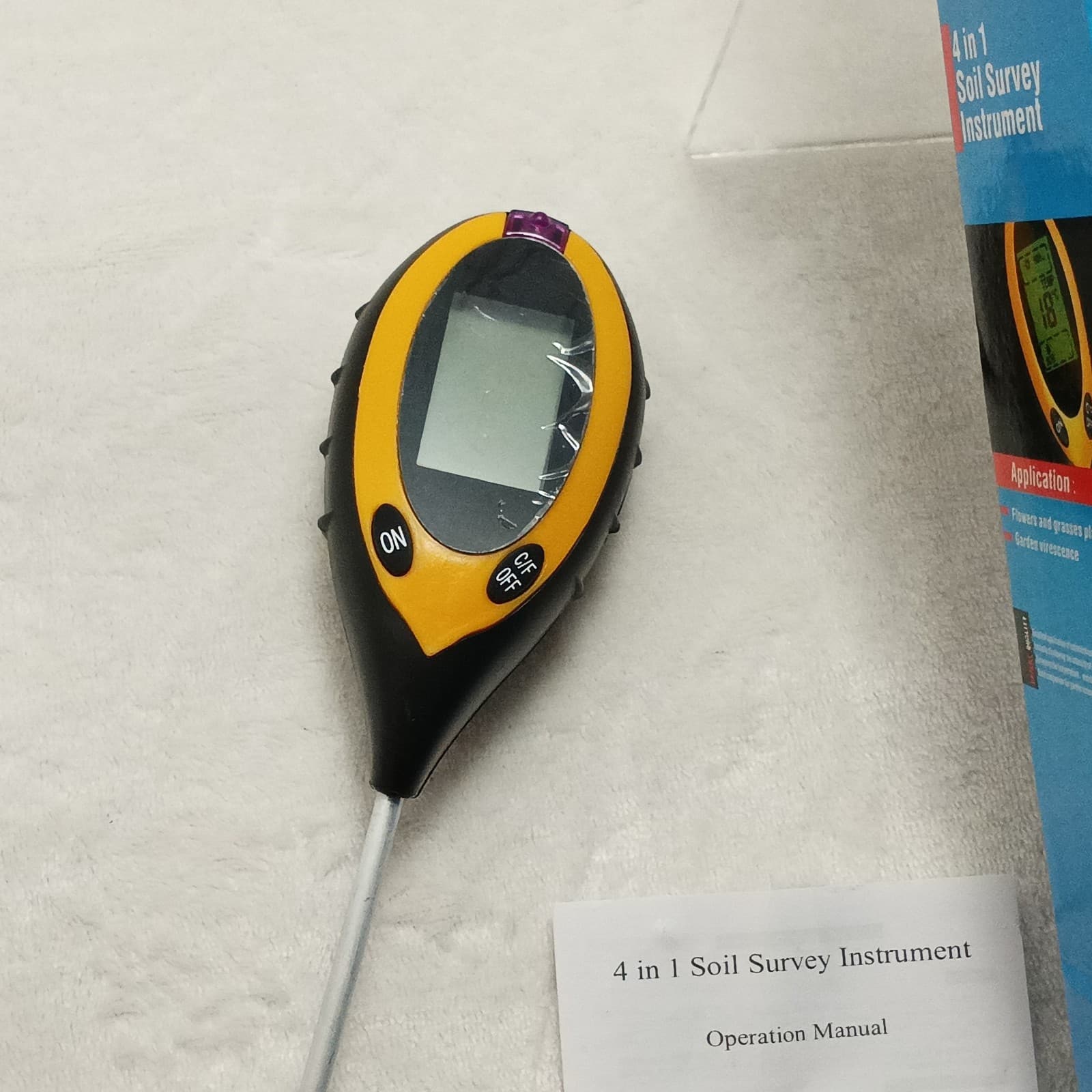 4 In 1 LCD Digital Soil Survey PH Water Moisture Temperature Sunlight Plant Test 2