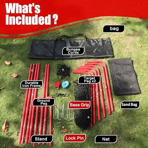 Portable Volleyball Rebounder Net 7x4 Ft, 5-Angle Adjustable Rebounder Net for  6