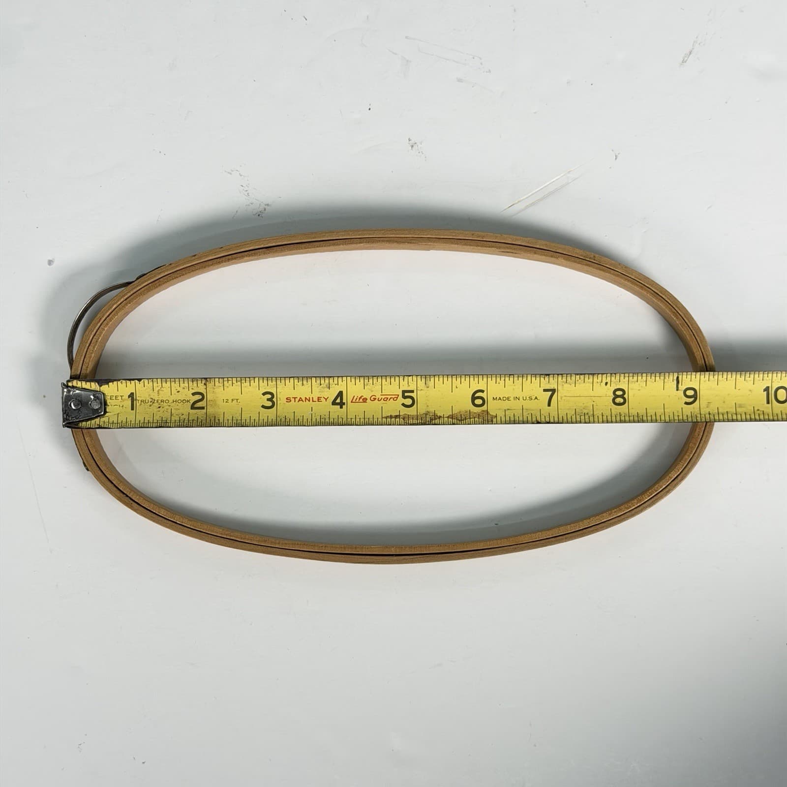 Rare Vtg 9" X 4.75" Oval Princess Wood Embroidery Hoop Bow Spring Tension PAT"D 4