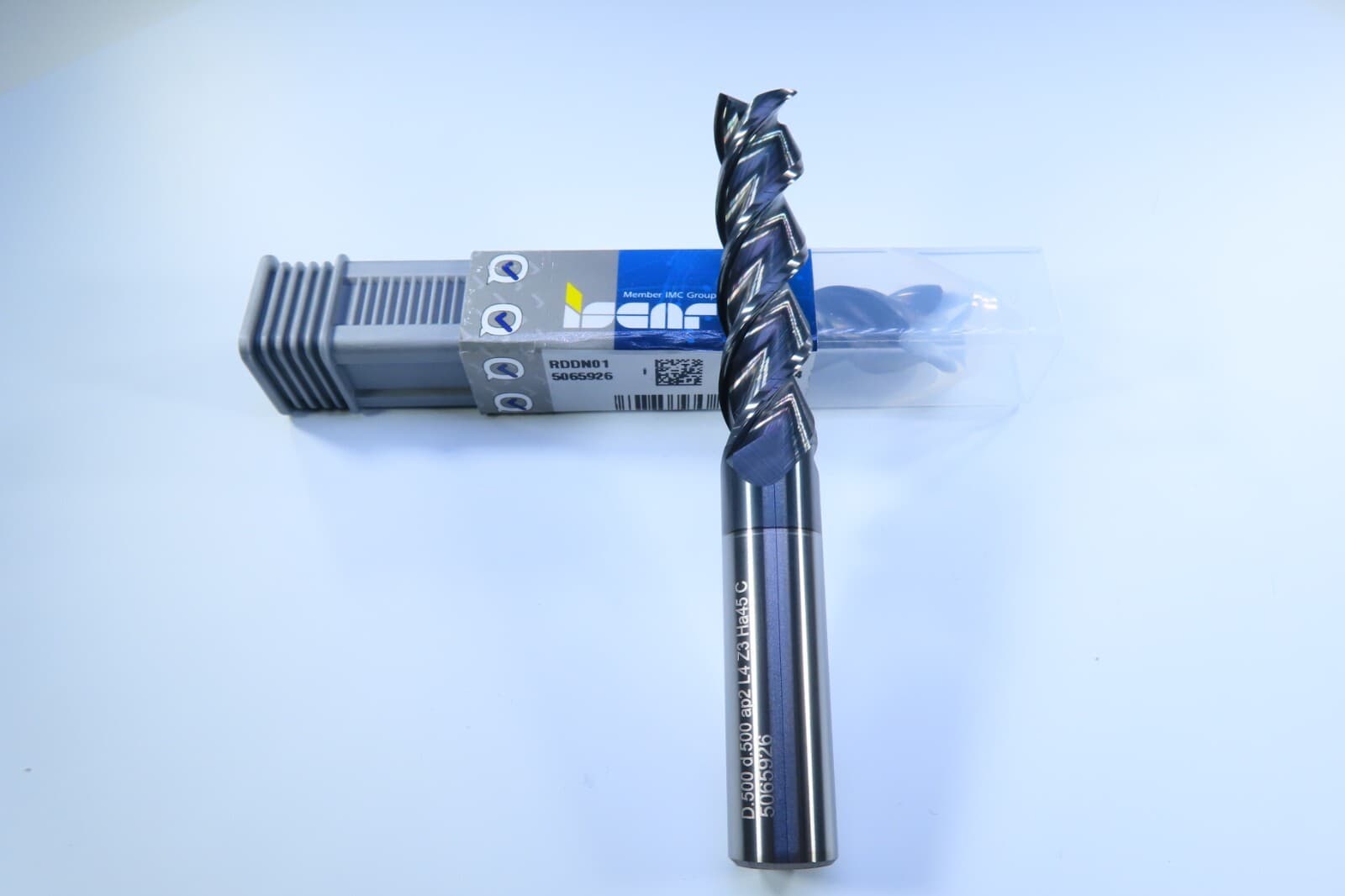 NEW 1/2" ISCAR ECAI-B3 .5-2CR0-4EC SOLID CARBIDE END MILL LONG 4" REACH LENGTH 5